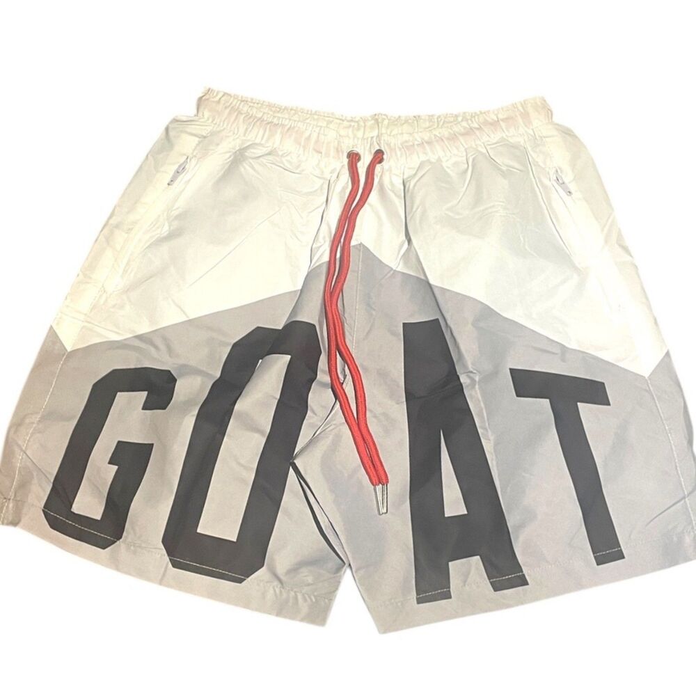 Men's Large "GOAT" Shorts with Zipper Pockets
